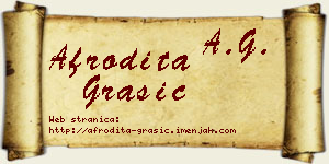 Afrodita Grašić vizit kartica